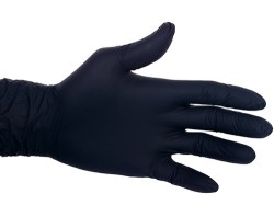Black Nitrile Powder free examination gloves