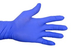 Blue Nitrile Powder free examination gloves