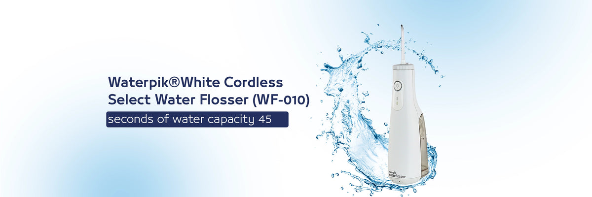 Waterpik ® White Cordless Select Water Flosser (WF-010) – Acrostone Waterpik ® White Cordless Select Water Flosser (WF-010) – Acrostone