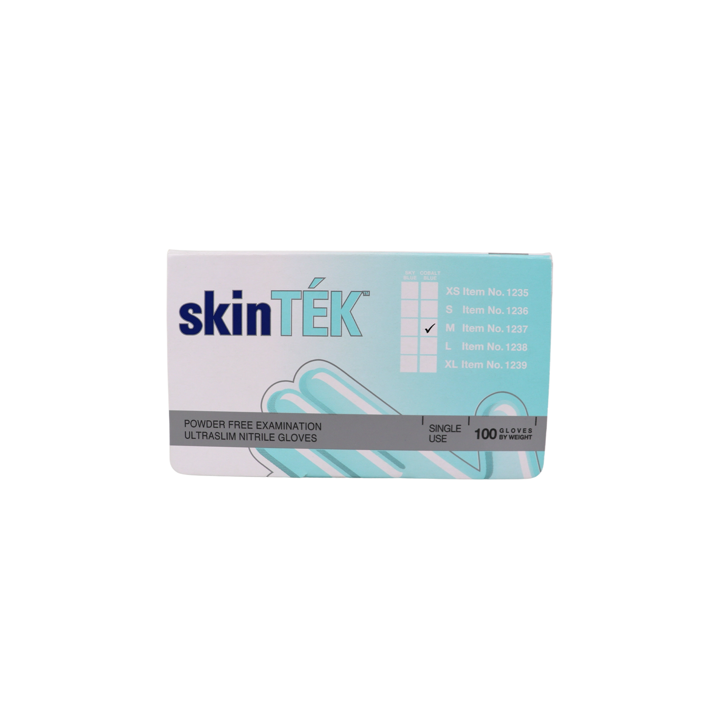 SKinTEK Nitrile Powder Free Ultra Lite Gloves Dark Blue