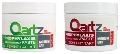 Fluoride Gel + Qartz Prophylaxis Jars + Light additional silicone impressions material + 2 of Super Care Latex powder Free