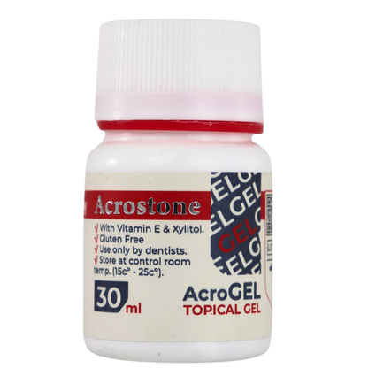 Acro Gel + Acro Polish + Acro Acid Etch + Acrostone Alginate Impression Material + 2 of Super Care Latex powder Free Examination gloves green