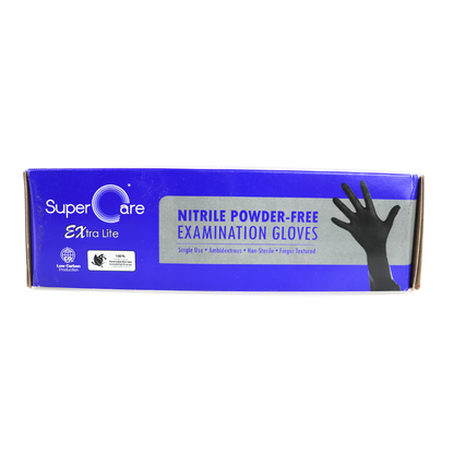 Super Care Powder Free Extra Lite gloves Black