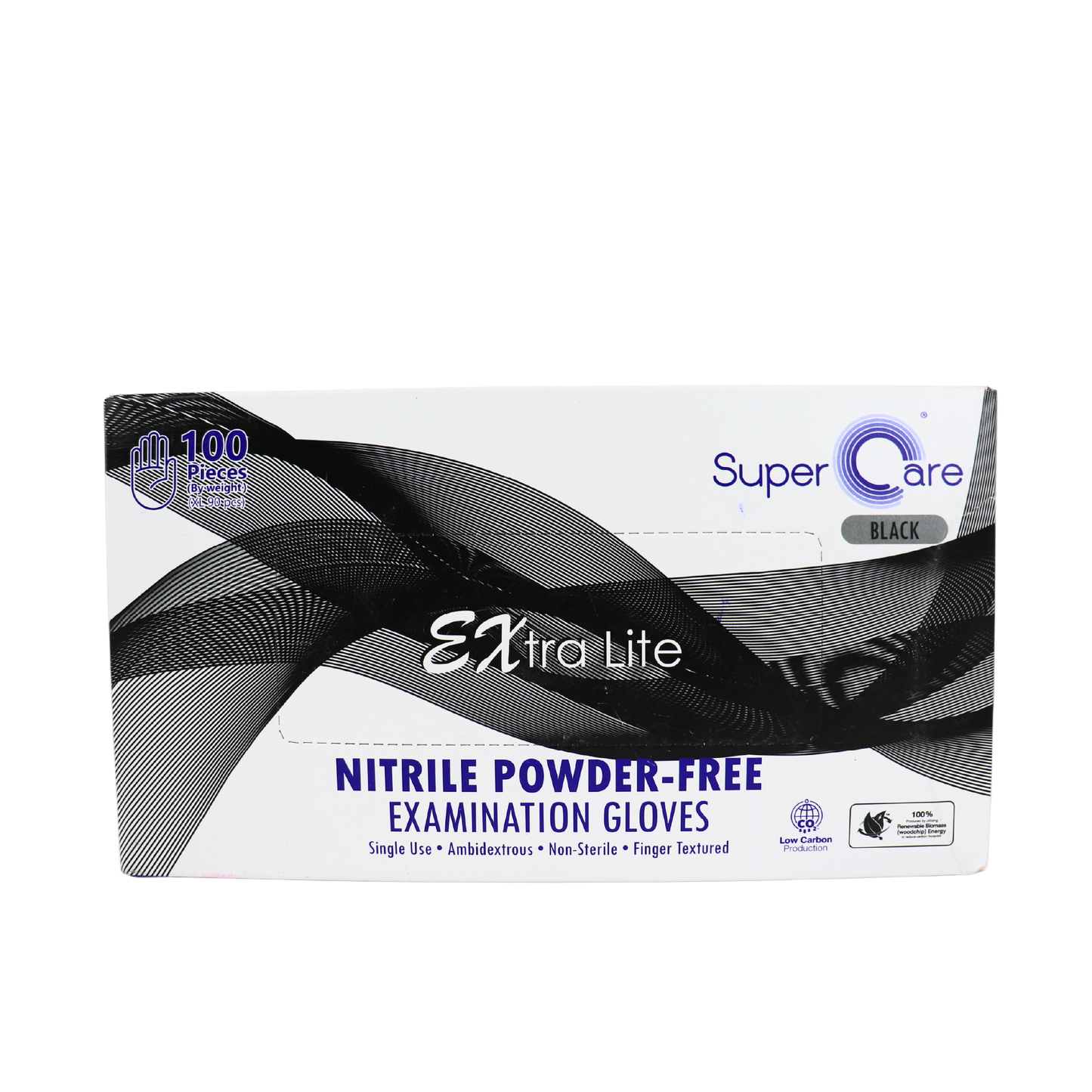 Super Care Powder Free Extra Lite gloves Black